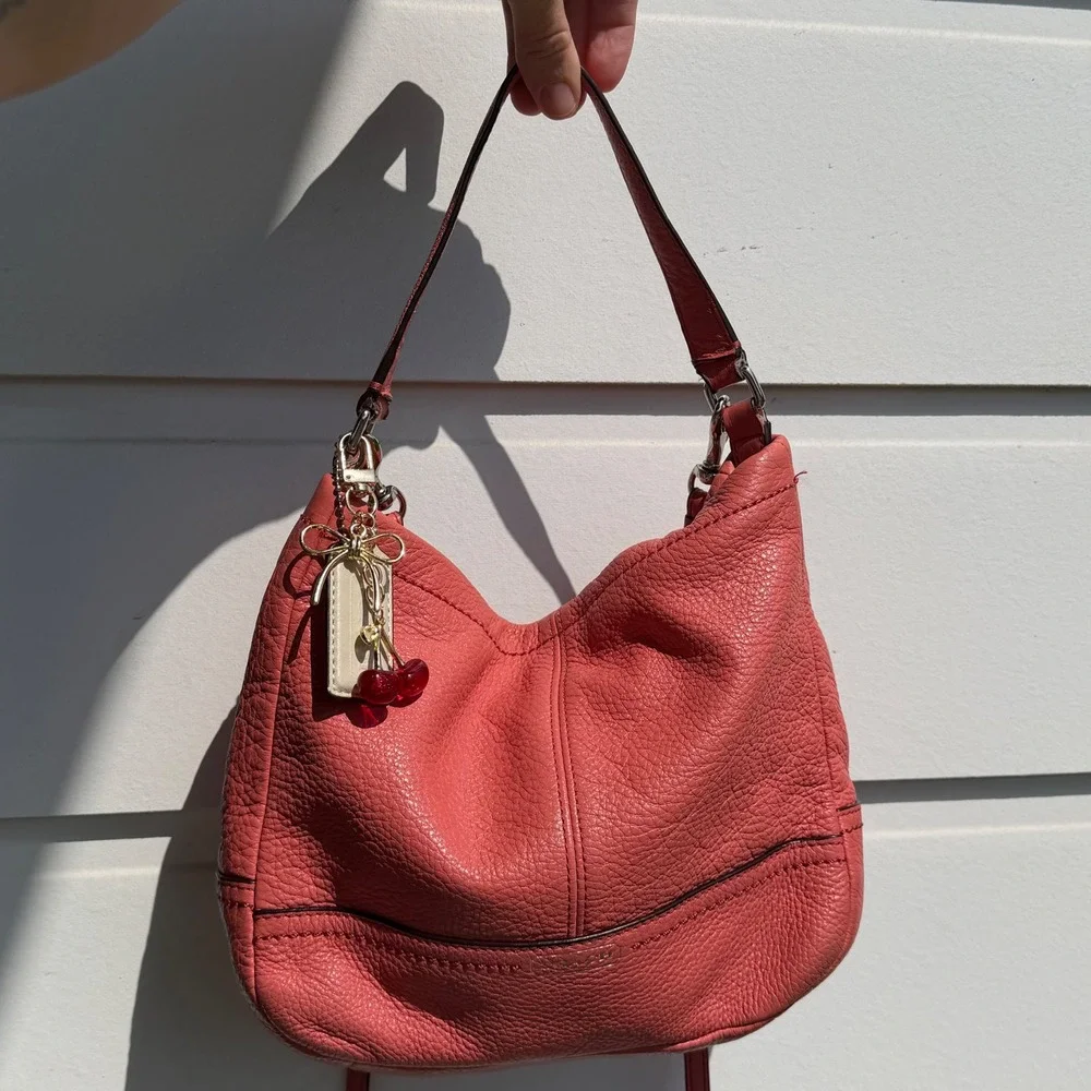 Coach Park Pink Leather Mini Duffle Crossbody Bag Shoulder Purse Coquette Preppy